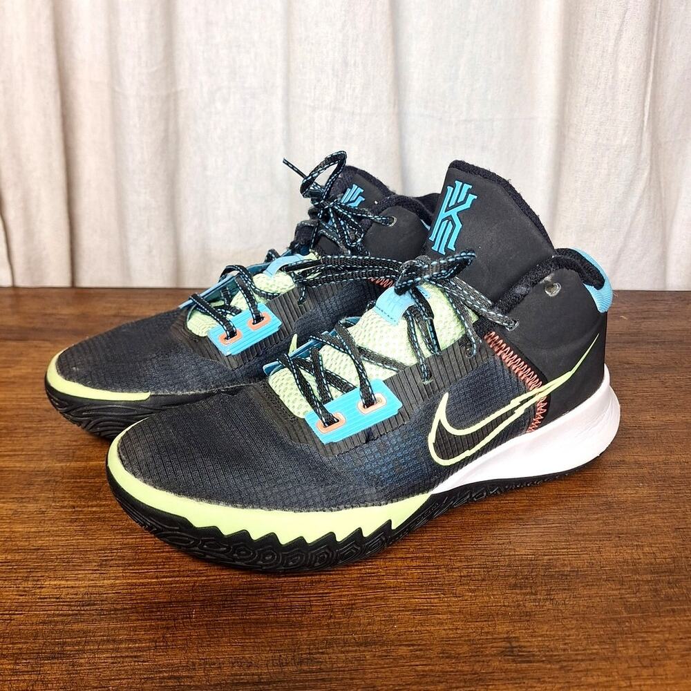 Nike Kyrie Flytrap IV basketball shoes black lime glow colorway mid-top neon